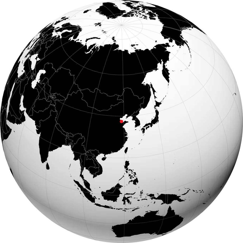 Dongying sur le globe