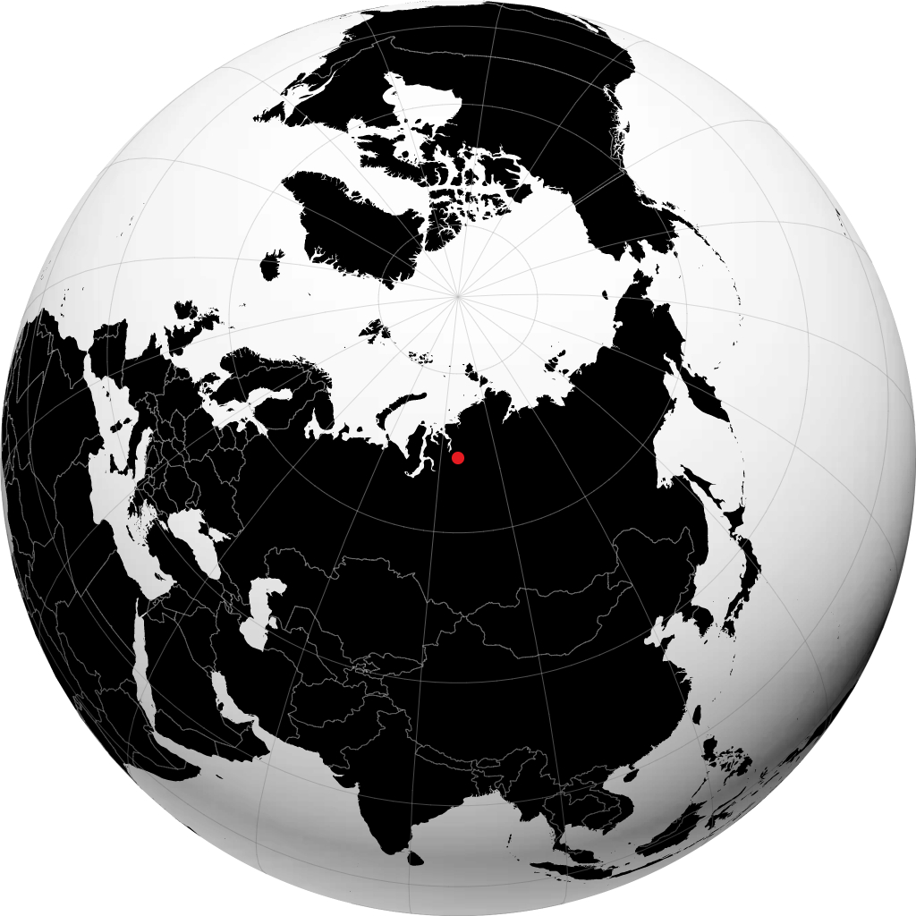 Dudinka sur le globe