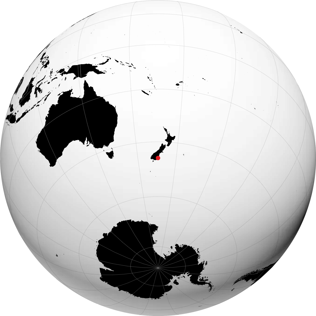 Dunedin sur le globe