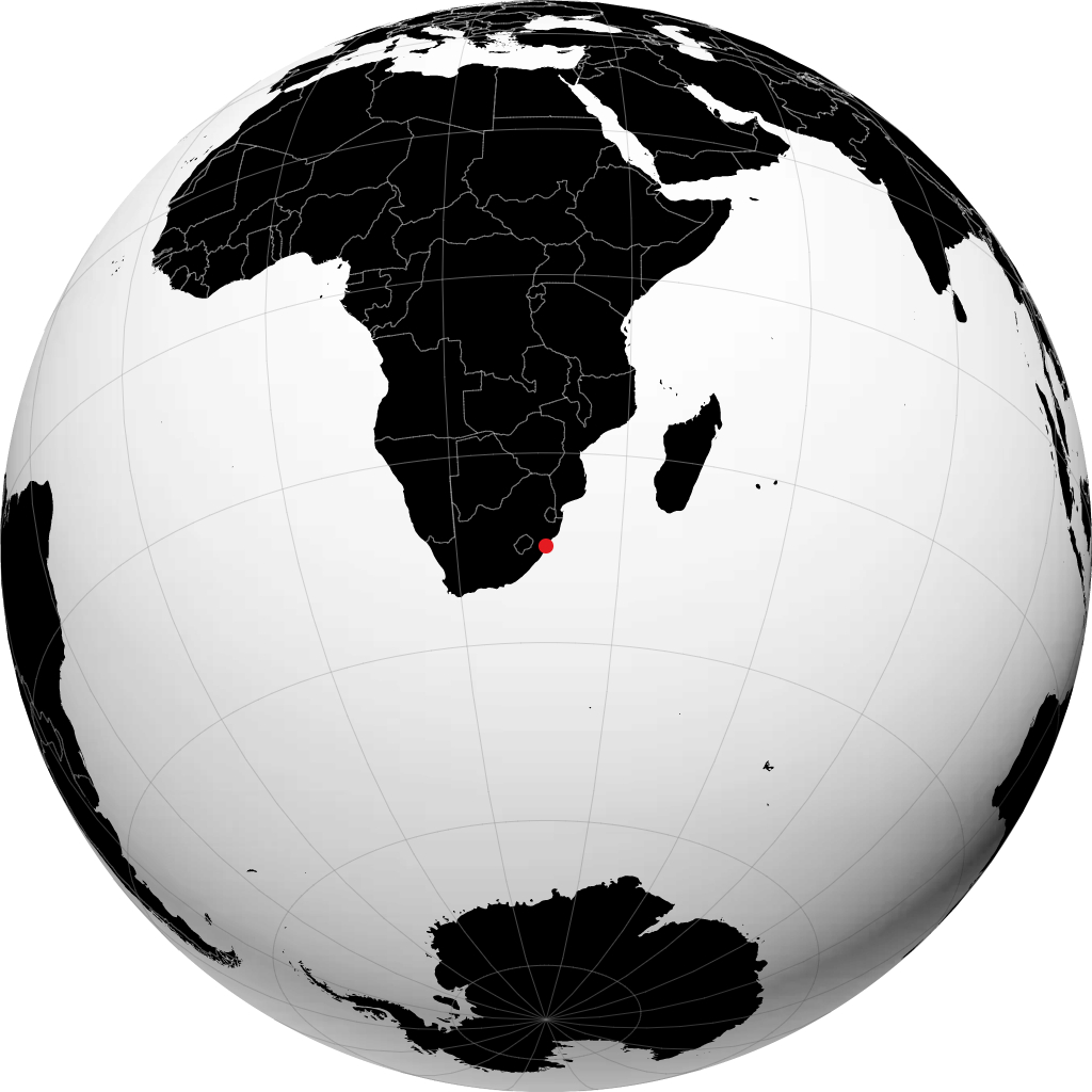 Durban sur le globe