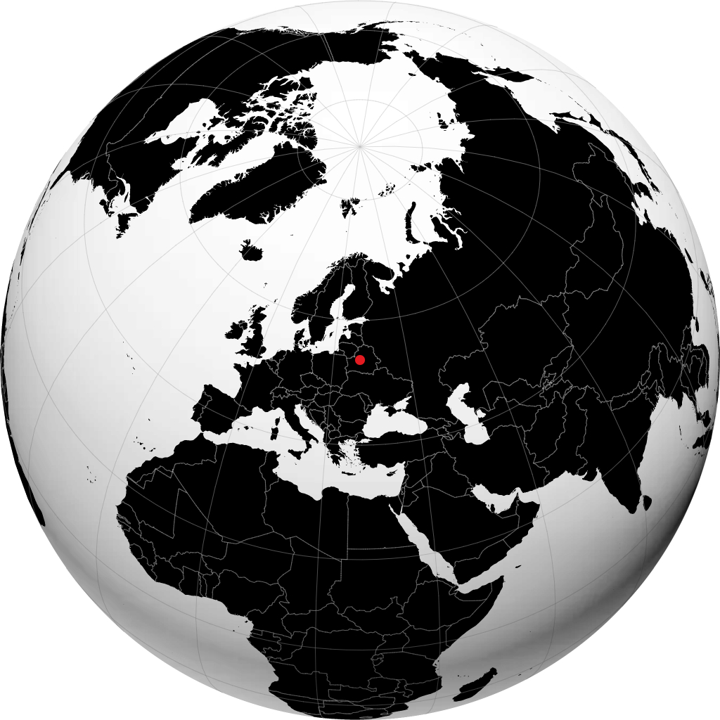 Dzyarzhynsk sur le globe