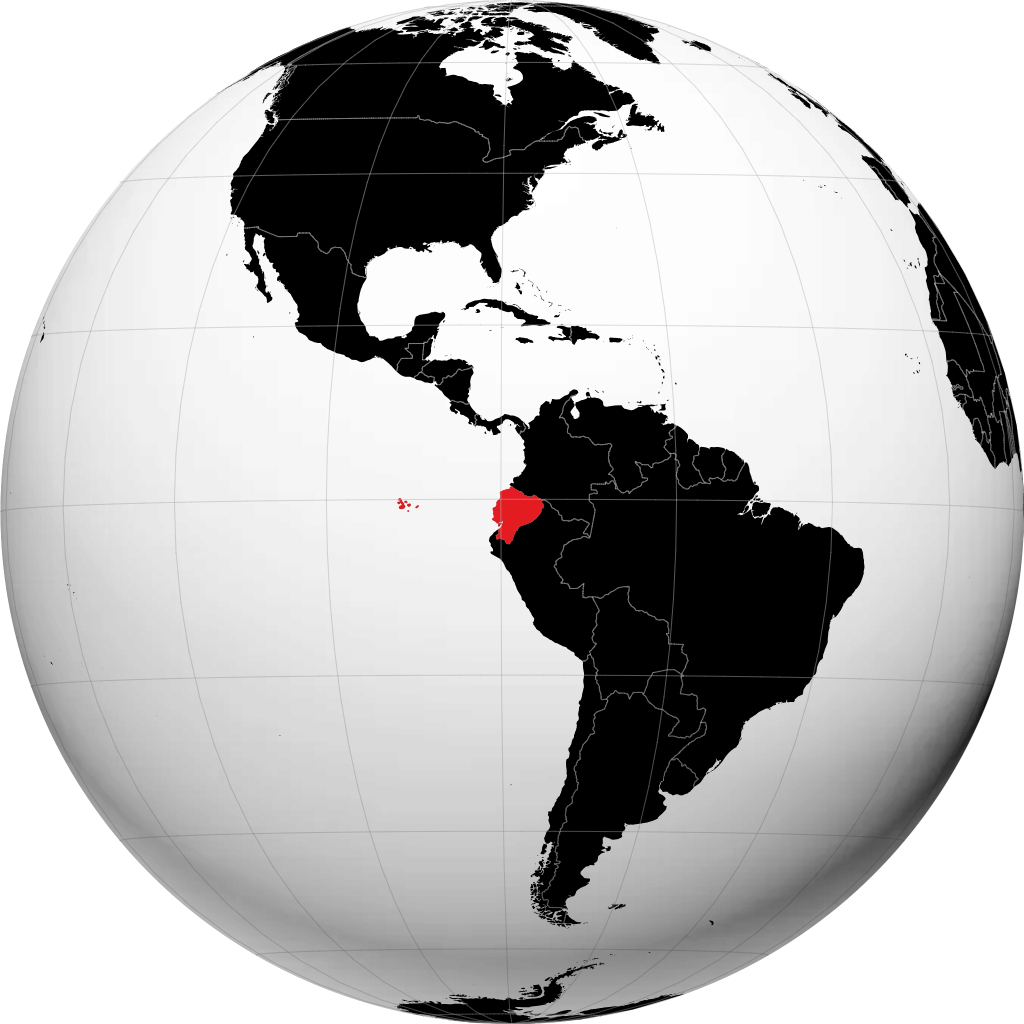 Équateur sur le globe