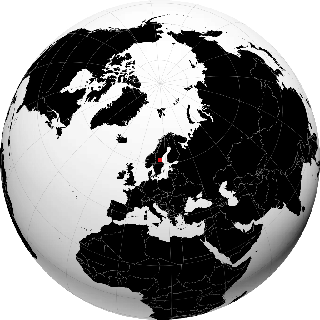Edsbyn sur le globe