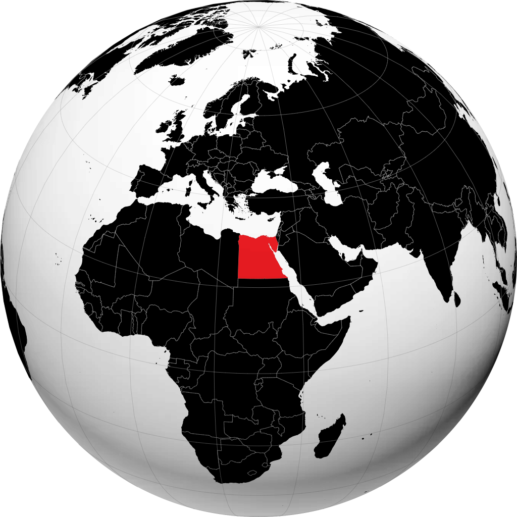 Égypte sur le globe
