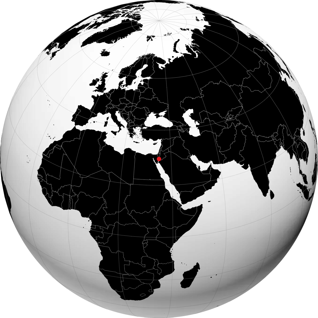 Eilat sur le globe