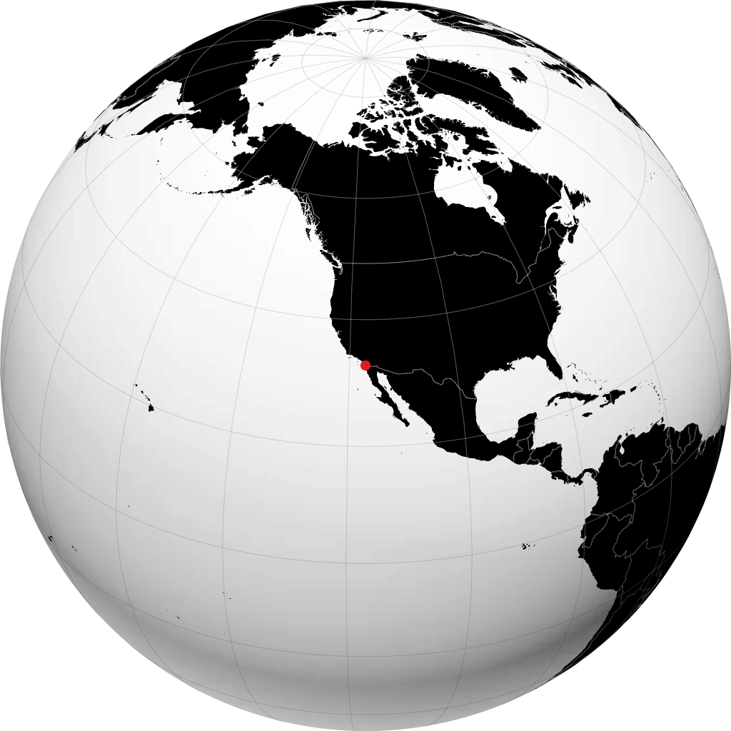 El Cajon sur le globe