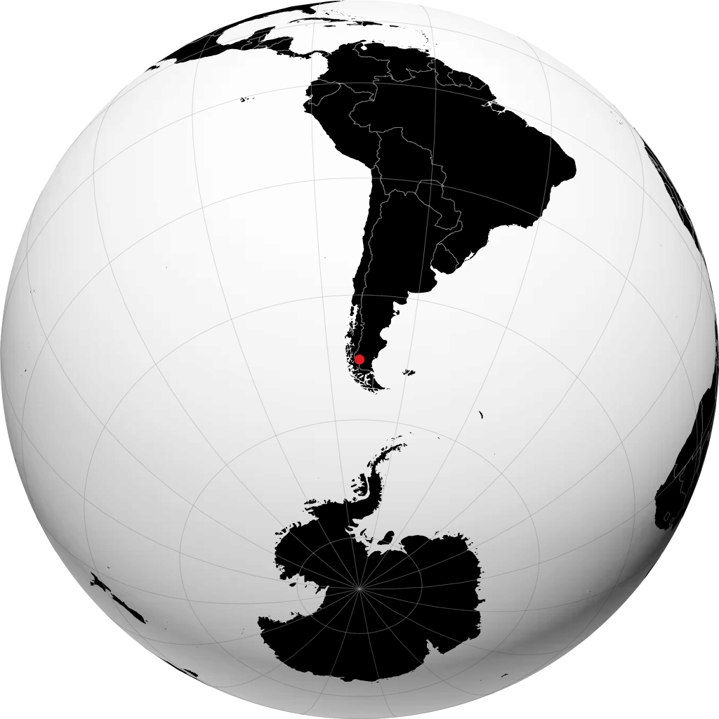 El Calafate sur le globe