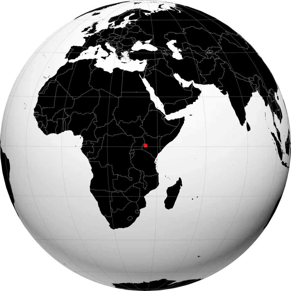 Eldoret sur le globe