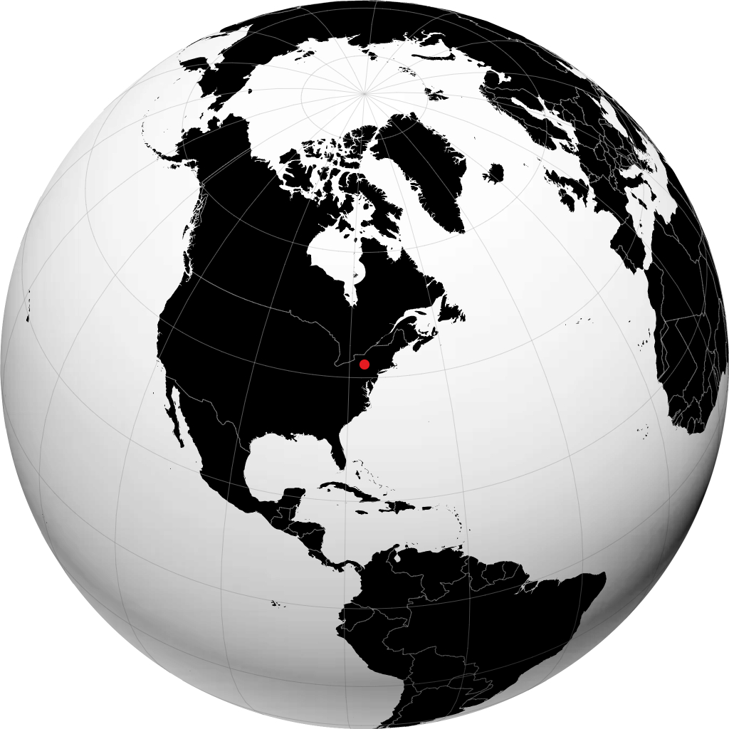 Elmira sur le globe