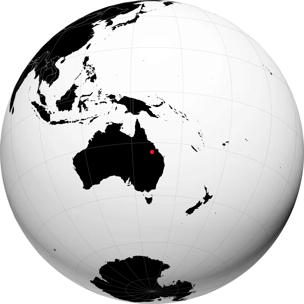 Emerald sur le globe