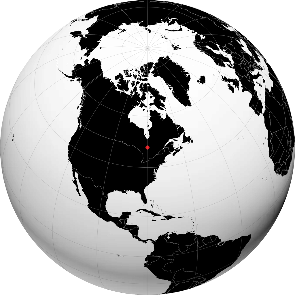 Englehart sur le globe
