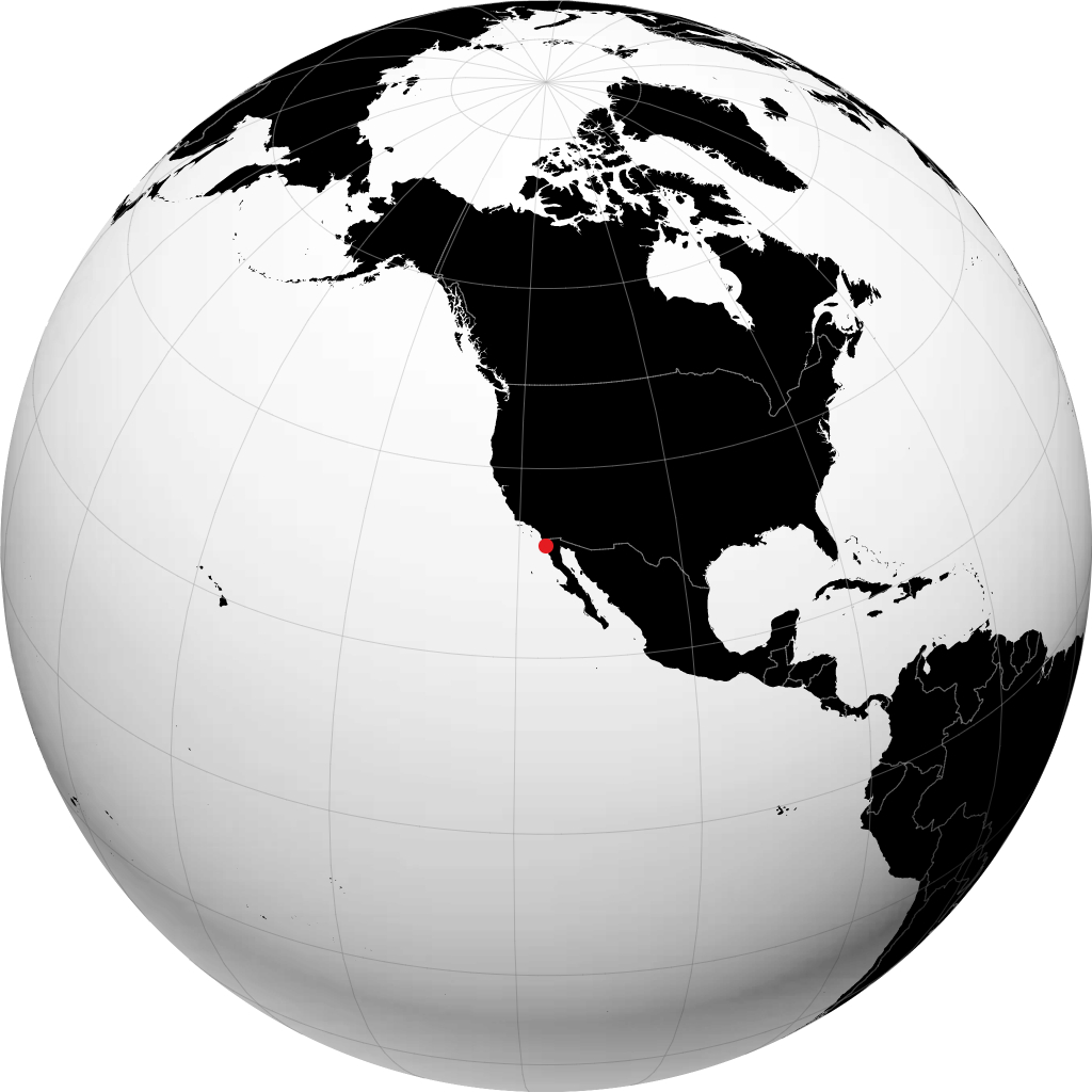 Ensenada sur le globe