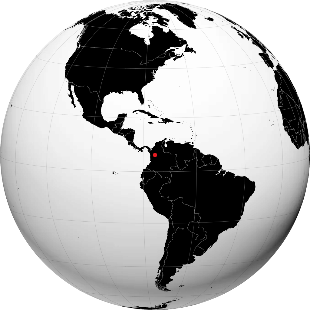 Envigado sur le globe