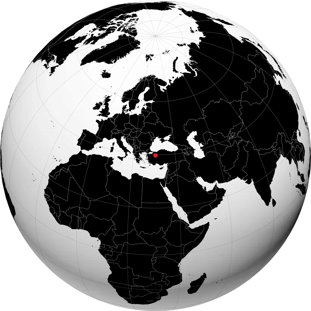 Eskisehir sur le globe