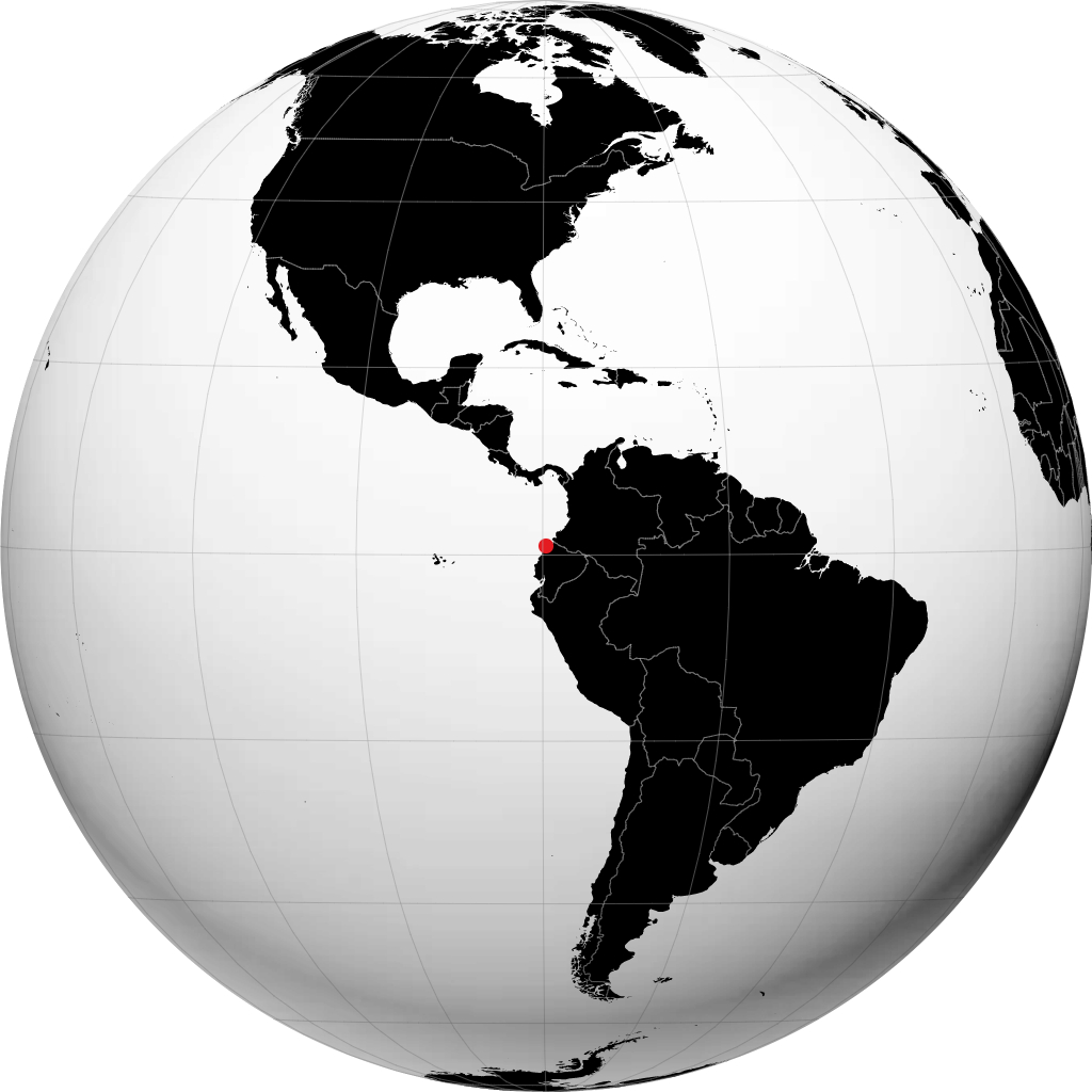 Esmeraldas sur le globe
