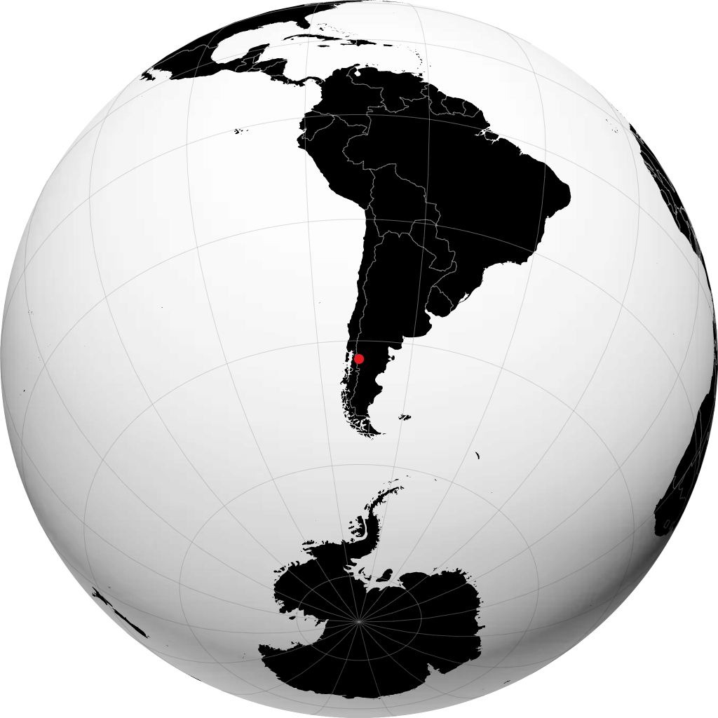 Esquel sur le globe