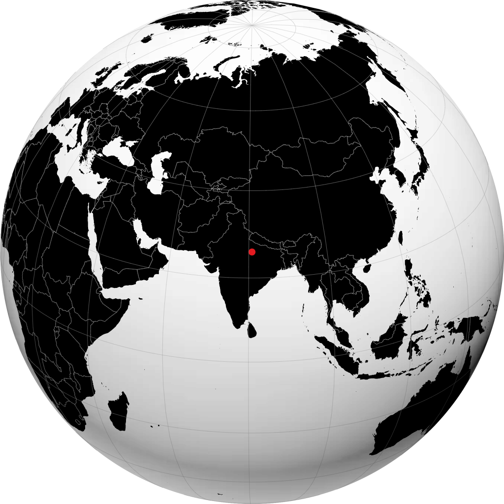 Fatehpur sur le globe