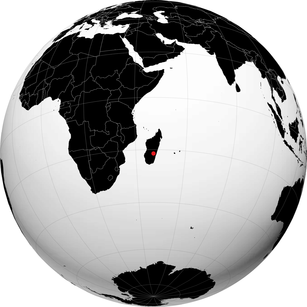 Fianarantsoa sur le globe