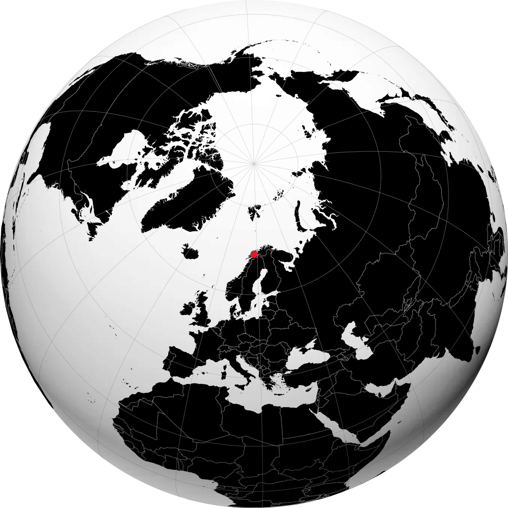 Finnsnes sur le globe
