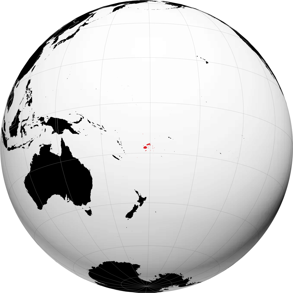 Fidji sur le globe
