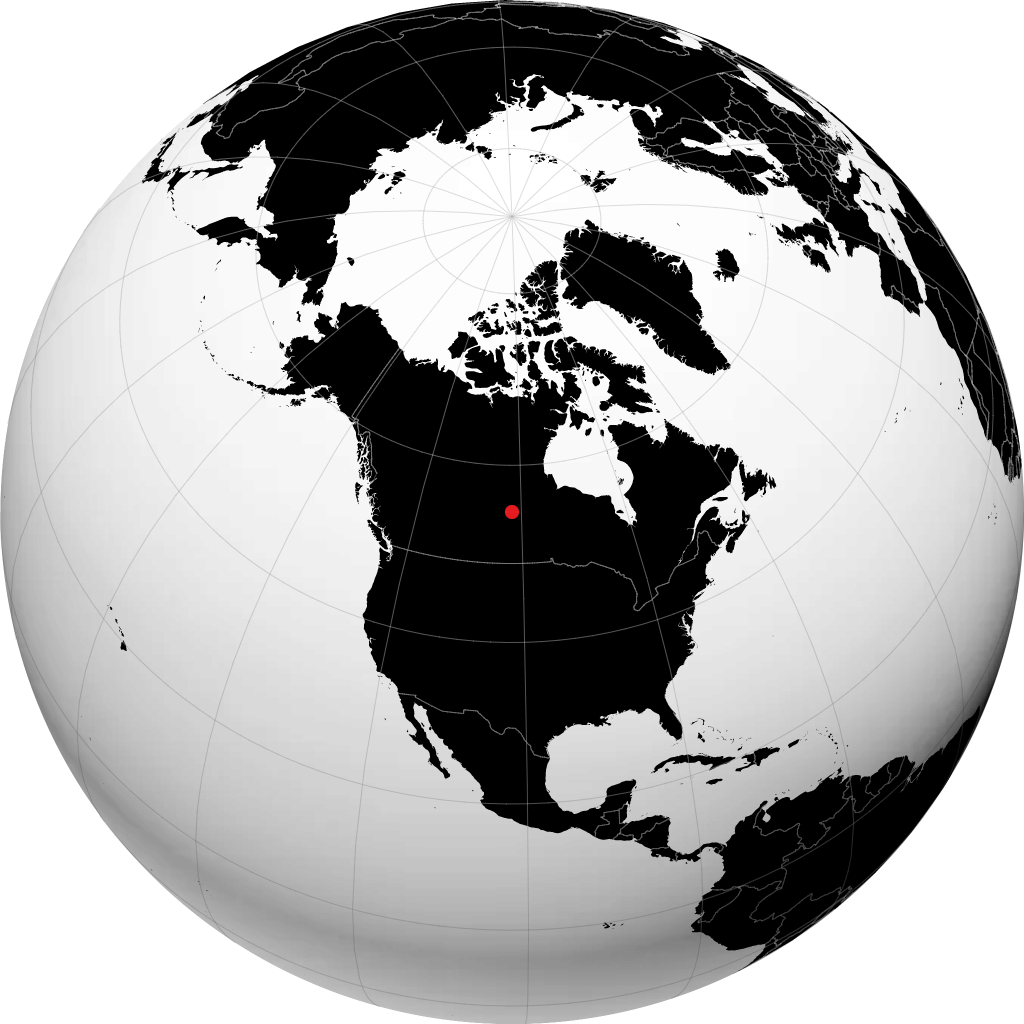 Flin Flon sur le globe
