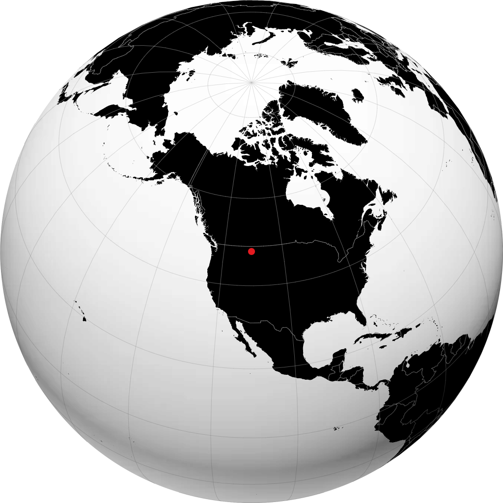 Fort Benton sur le globe