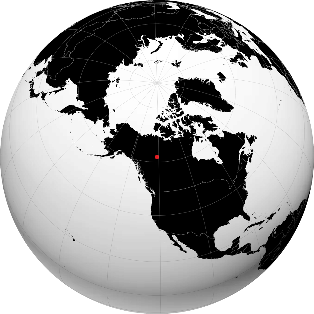 Fort Simpson sur le globe