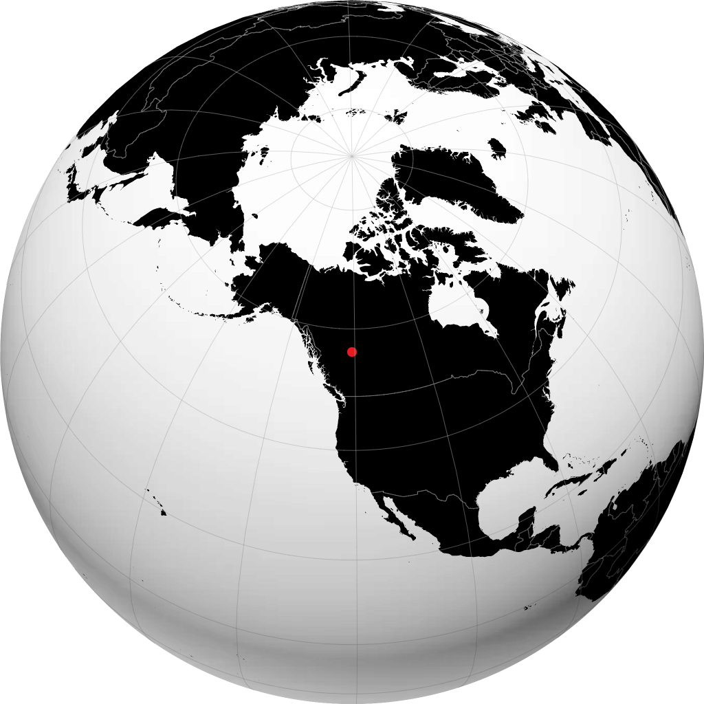 Fort St. John sur le globe