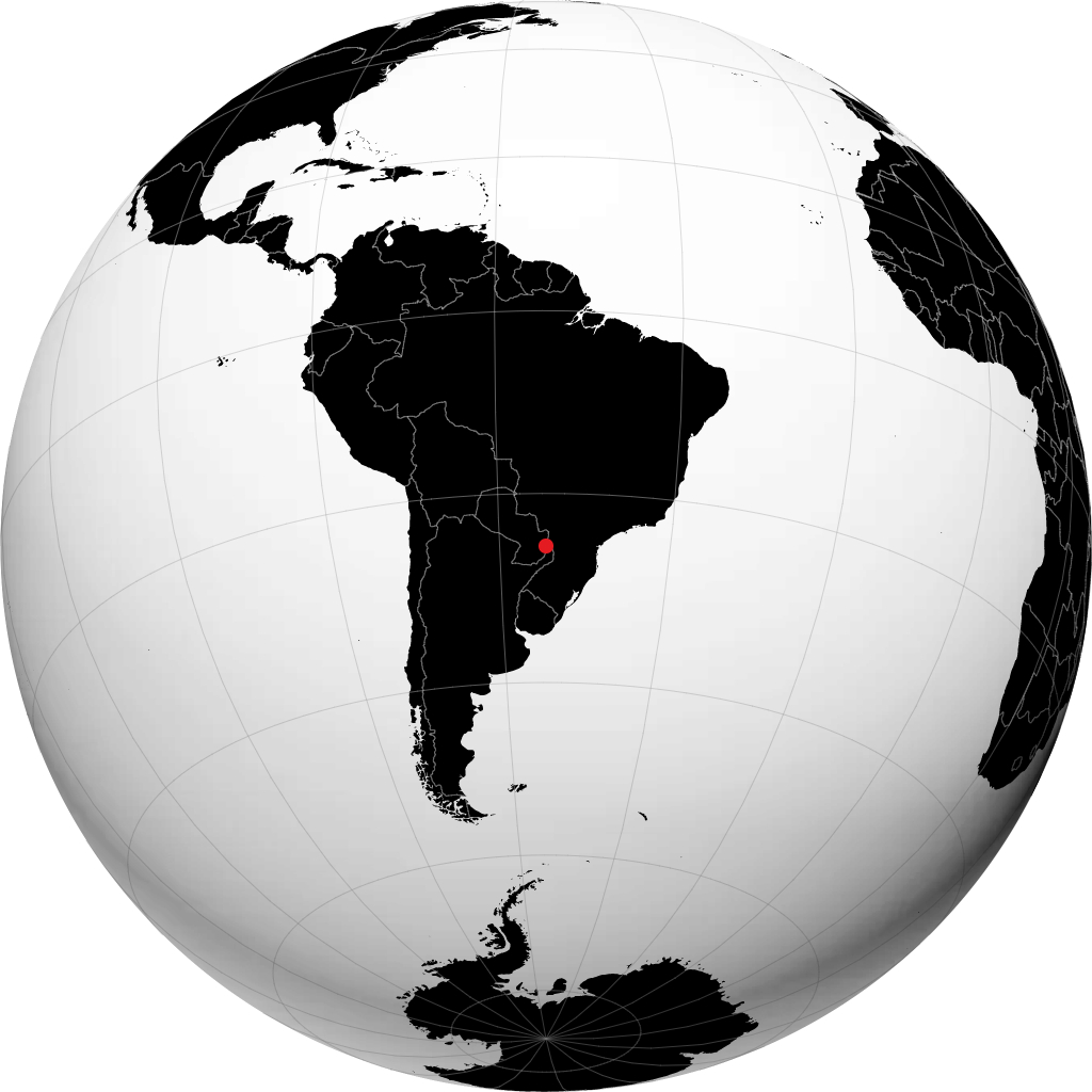 Foz do Iguaçu sur le globe