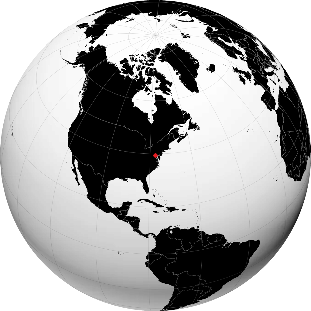Frederick sur le globe