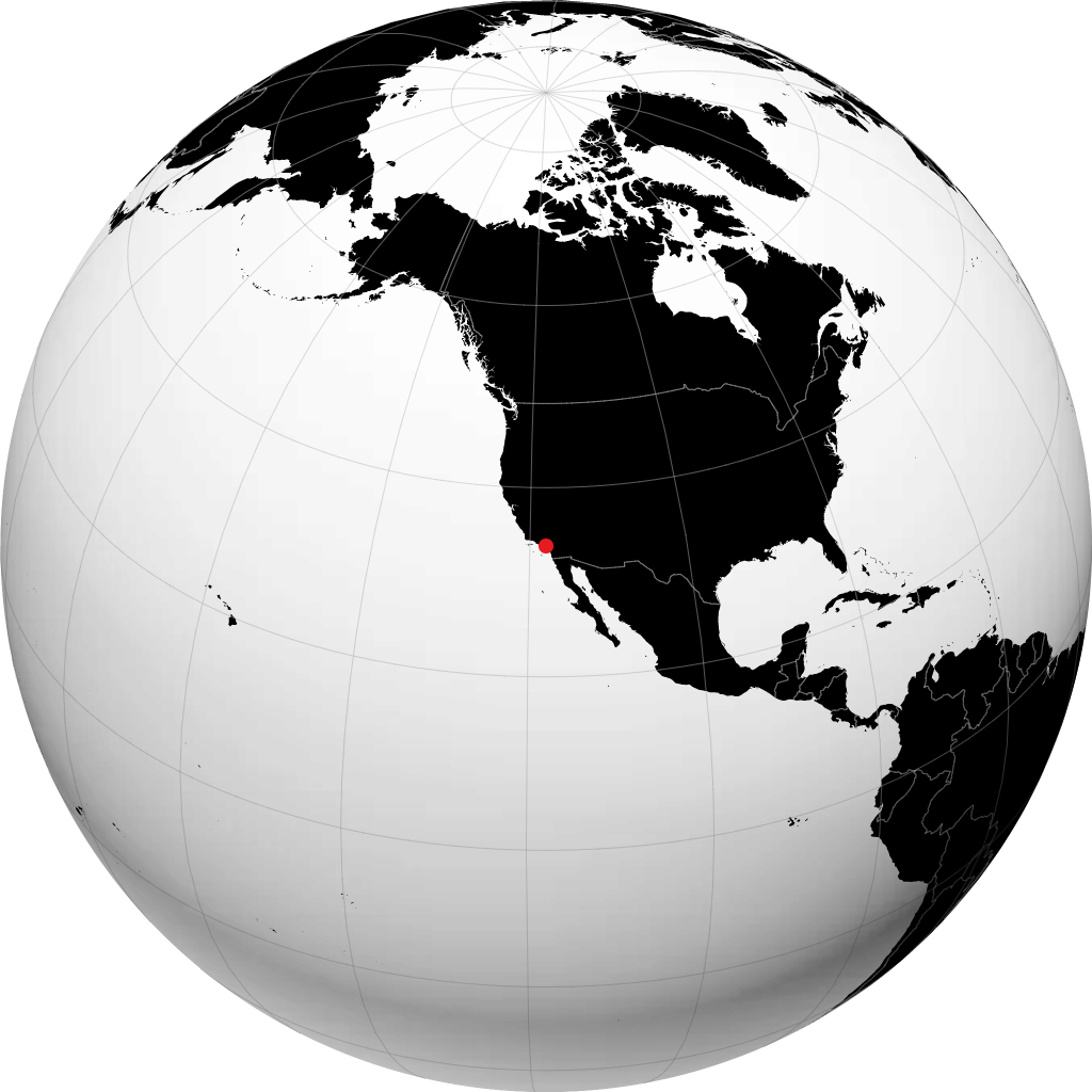 Fullerton sur le globe