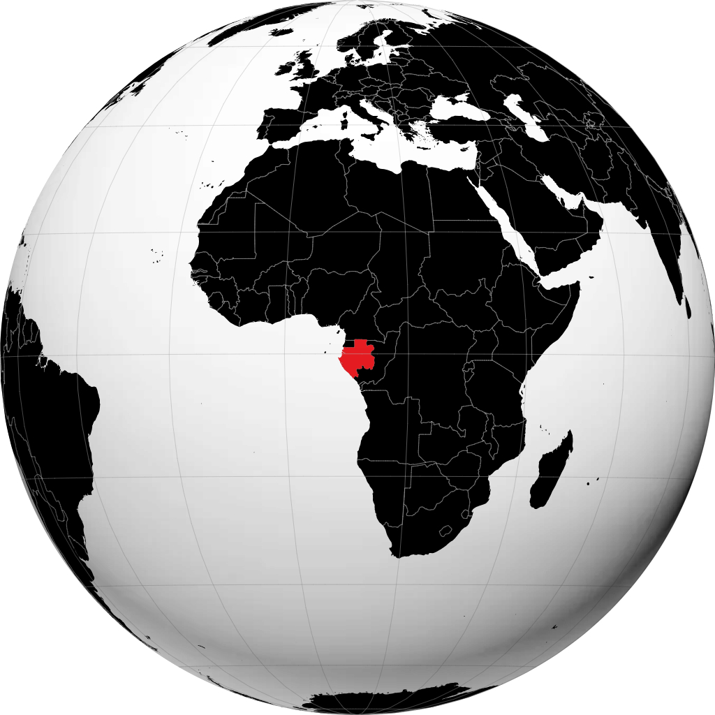 Gabon sur le globe