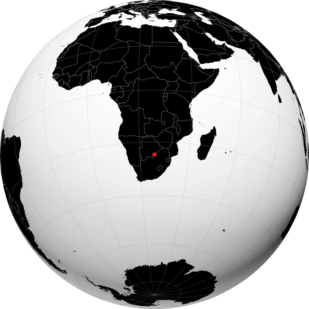 Gaborone sur le globe