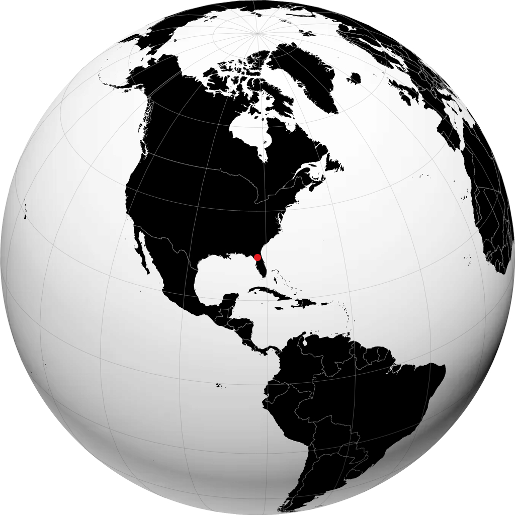 Gainesville sur le globe