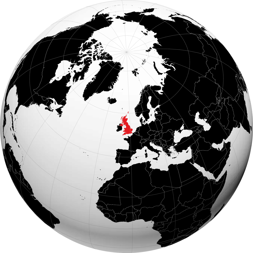 Royaume-Uni sur le globe