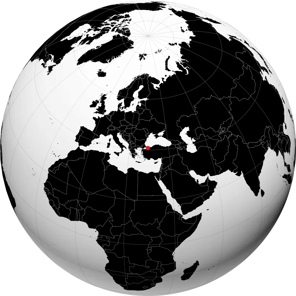 Gebze sur le globe
