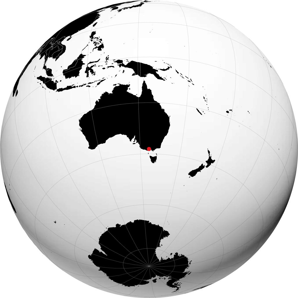 Geelong sur le globe