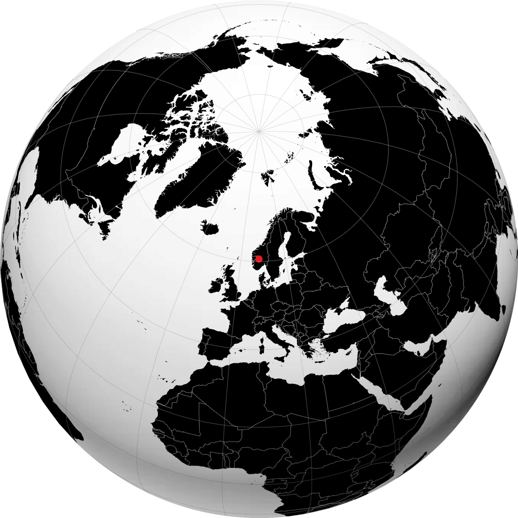 Geilo sur le globe