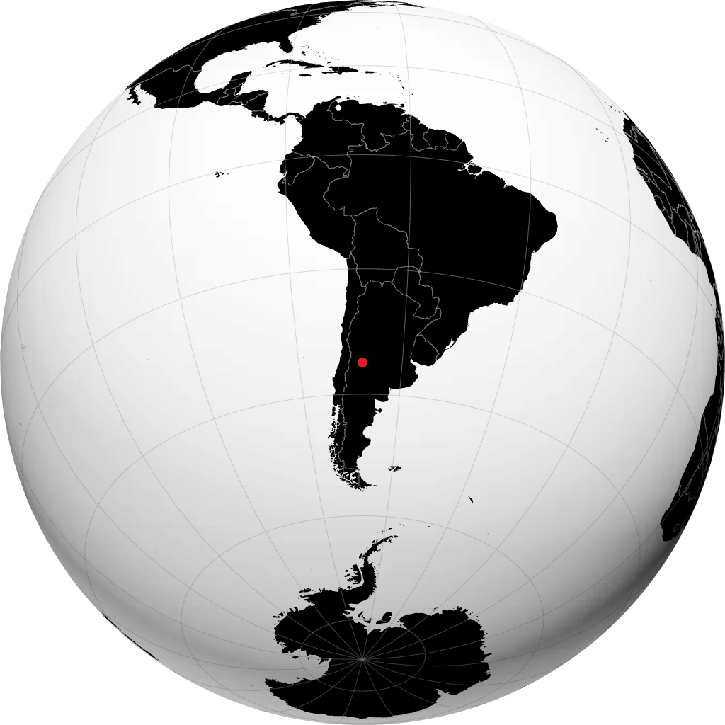 General Alvear sur le globe