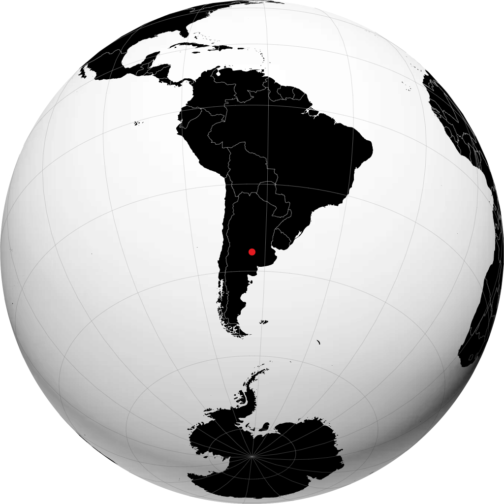 General Pico sur le globe