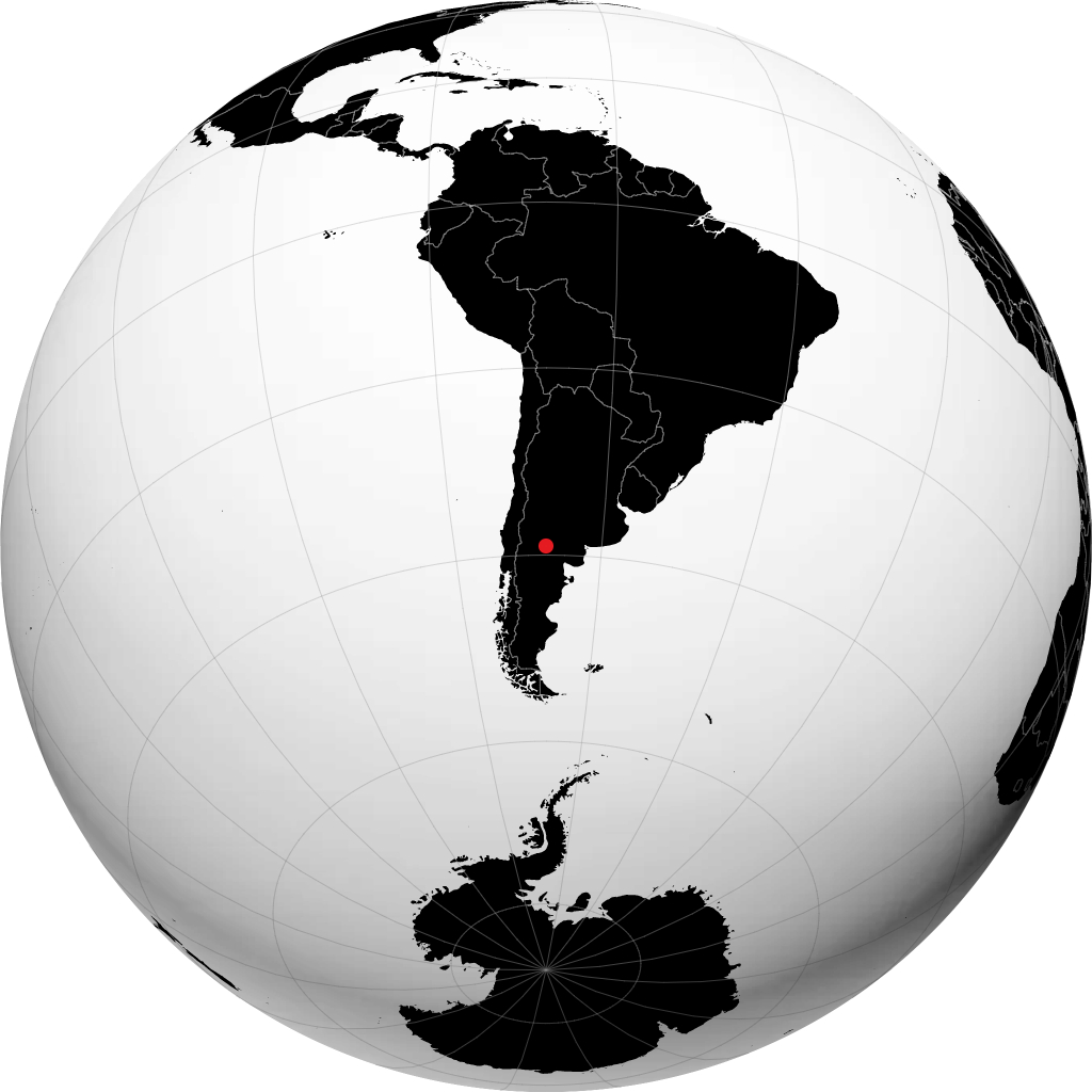 General Roca sur le globe