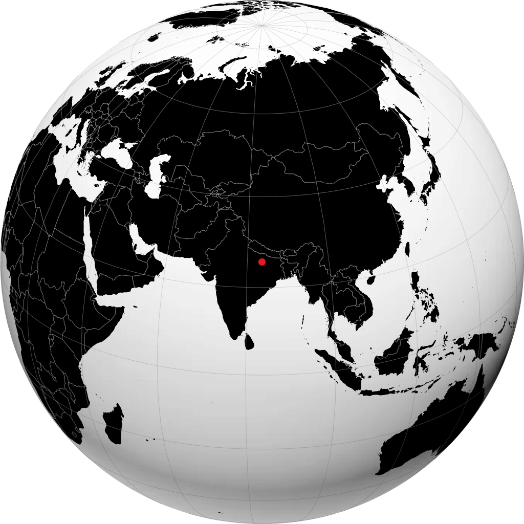 Ghazipur sur le globe