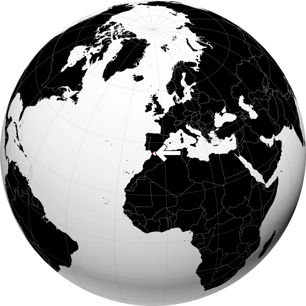 Gibraltar sur le globe