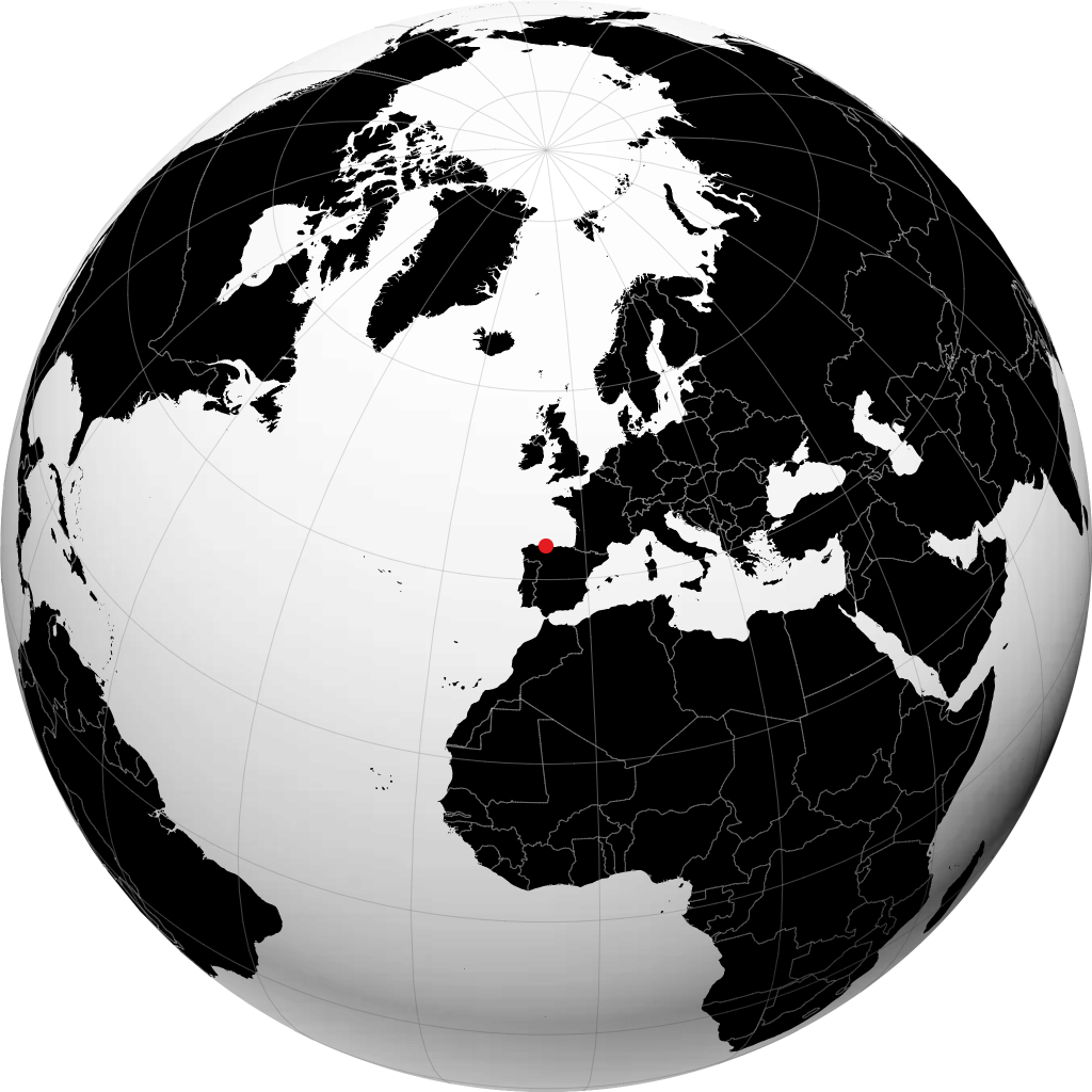 Gijón sur le globe