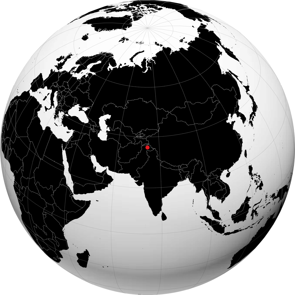 Gilgit sur le globe