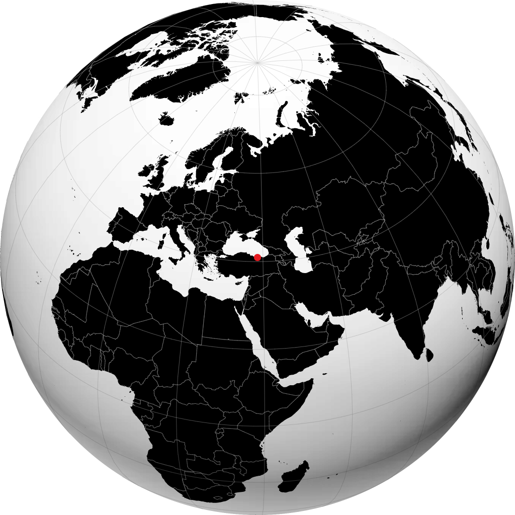 Giresun sur le globe