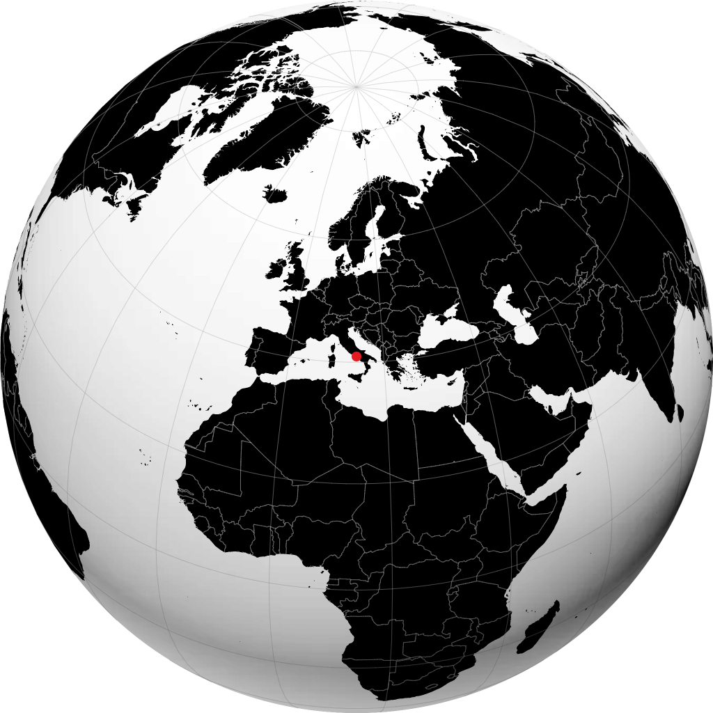 Giugliano in Campania sur le globe