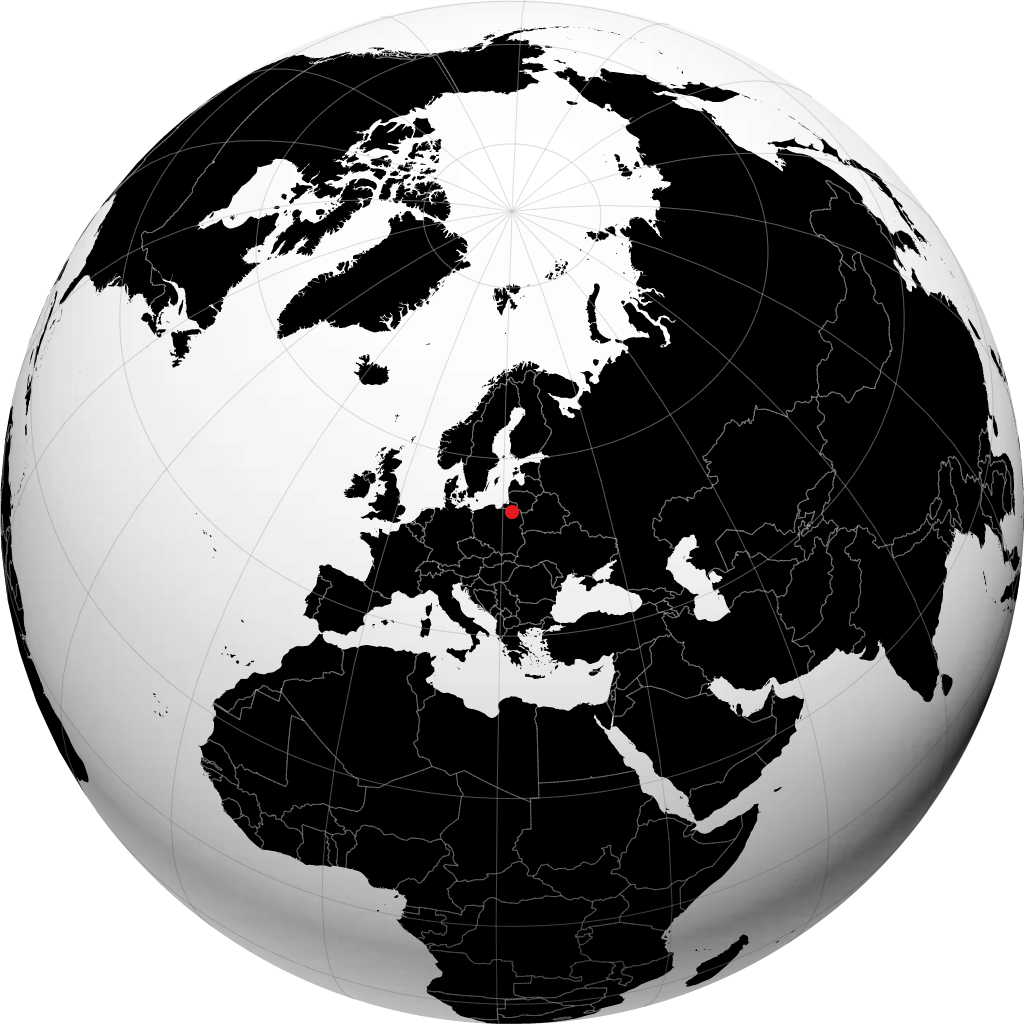 Giżycko sur le globe