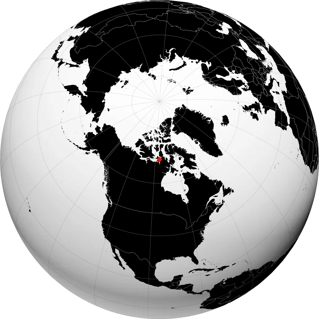 Gjoa Haven sur le globe