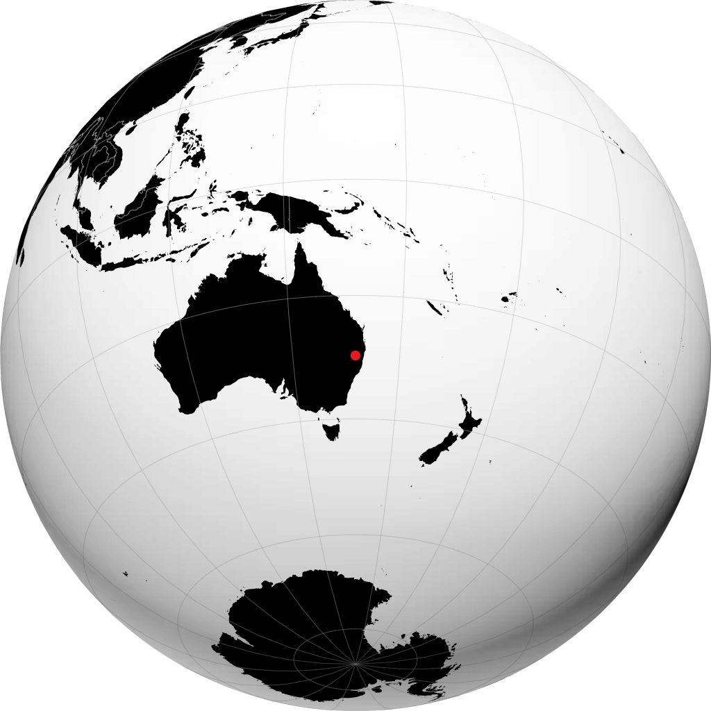 Glen Innes sur le globe